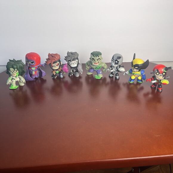 Funko Mystery Bobble Head Zombie Mystery Minis Lot of 8 Marvel Deadpool Toys - Picture 2 of 15